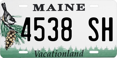 ME license plate 4538SH