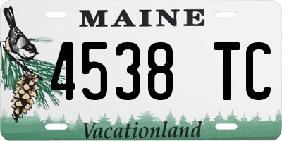 ME license plate 4538TC