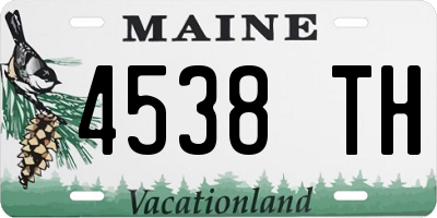 ME license plate 4538TH