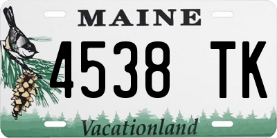 ME license plate 4538TK