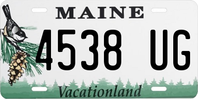 ME license plate 4538UG