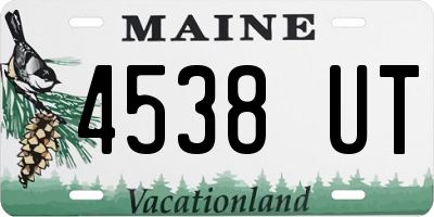 ME license plate 4538UT