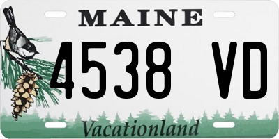 ME license plate 4538VD