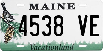 ME license plate 4538VE
