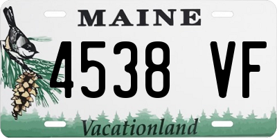 ME license plate 4538VF