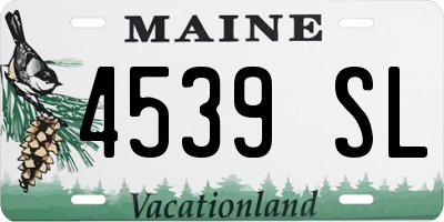 ME license plate 4539SL