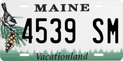 ME license plate 4539SM