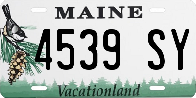 ME license plate 4539SY