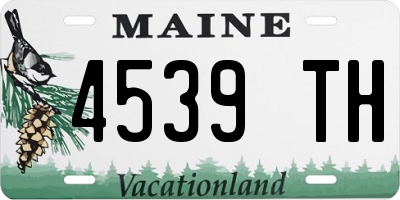ME license plate 4539TH