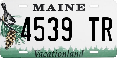 ME license plate 4539TR