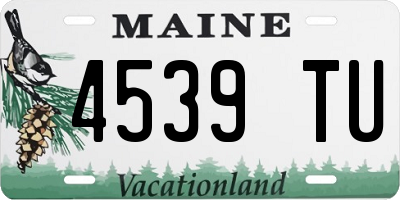 ME license plate 4539TU