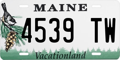 ME license plate 4539TW