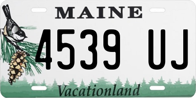 ME license plate 4539UJ