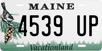 ME license plate 4539UP