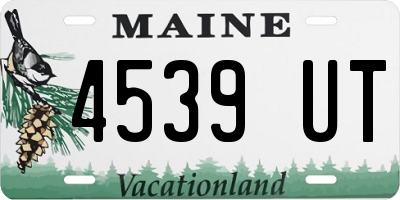 ME license plate 4539UT