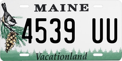 ME license plate 4539UU