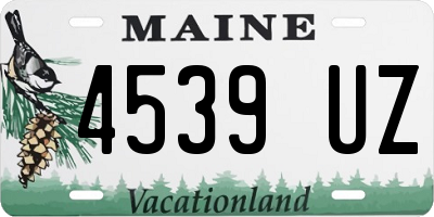 ME license plate 4539UZ