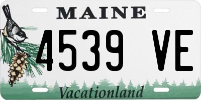 ME license plate 4539VE