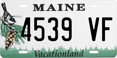 ME license plate 4539VF