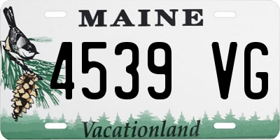 ME license plate 4539VG