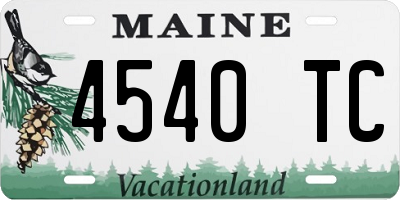 ME license plate 4540TC