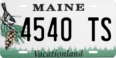 ME license plate 4540TS