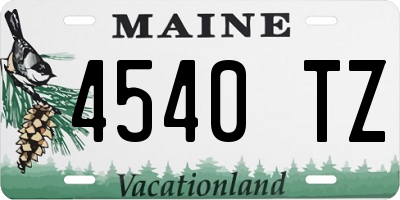 ME license plate 4540TZ