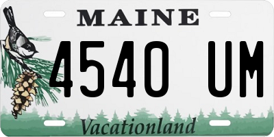ME license plate 4540UM