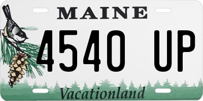 ME license plate 4540UP