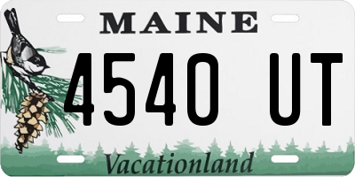 ME license plate 4540UT