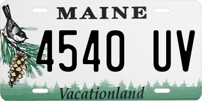 ME license plate 4540UV