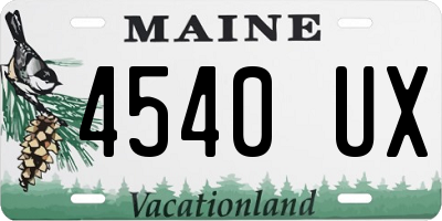 ME license plate 4540UX
