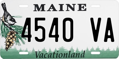 ME license plate 4540VA