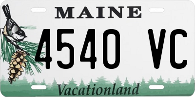 ME license plate 4540VC