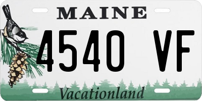 ME license plate 4540VF