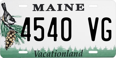 ME license plate 4540VG