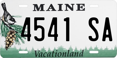 ME license plate 4541SA