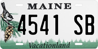 ME license plate 4541SB