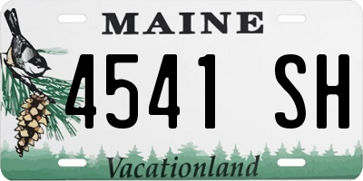 ME license plate 4541SH