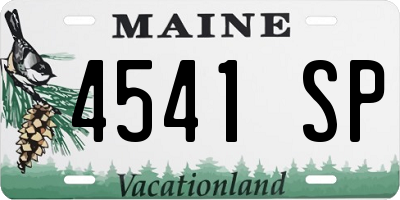 ME license plate 4541SP