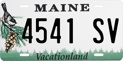 ME license plate 4541SV