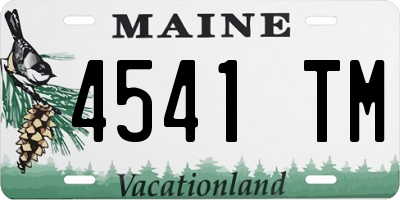 ME license plate 4541TM