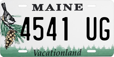 ME license plate 4541UG