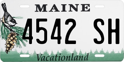 ME license plate 4542SH