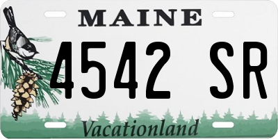 ME license plate 4542SR