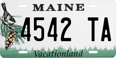 ME license plate 4542TA