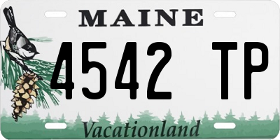 ME license plate 4542TP