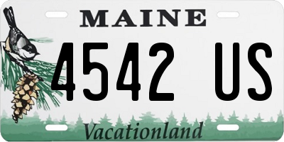 ME license plate 4542US