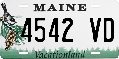 ME license plate 4542VD