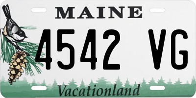 ME license plate 4542VG